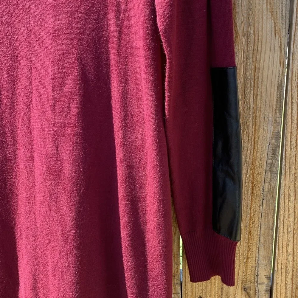 Take 50% OFF- Say What? Burgundy and Black Mini Dress, Size-XL - Picture 9 of 12
